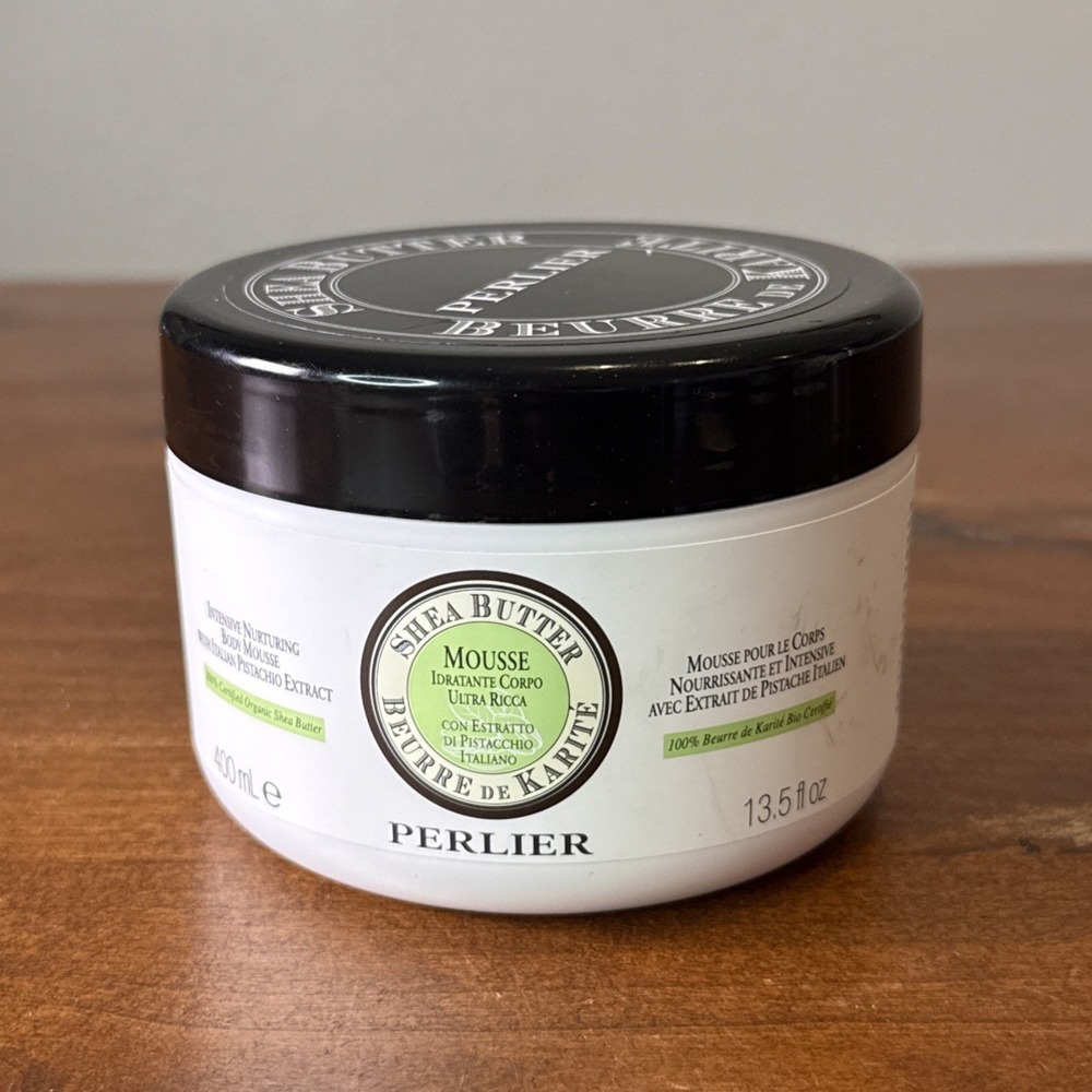Perlier Shea Butter Body Mousse 13.5 oz w/ Pistachio Extract New & Sealed